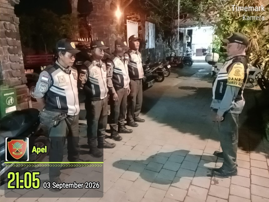 03.09.26 LINMAS MELAKSANAKAN APEL DAN PATROLI LINGKUNGAN