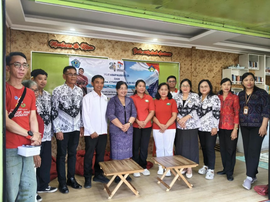29.08.26 BUNDA PAUD DESA SUMERTA KELOD MENGHADIRI KEGIATAN HUT HIMPAUDI KE-21 DI KOPER LEBAR TAMAN JANGGAN