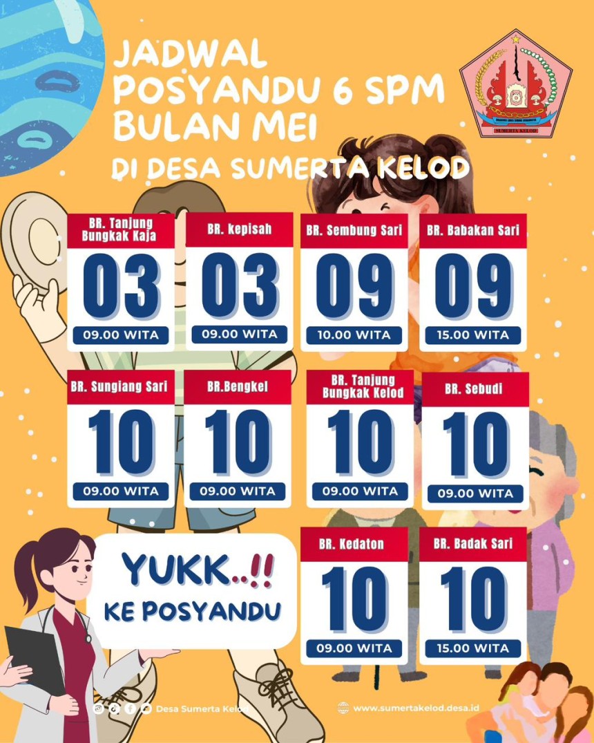 JADWAL KEGIATAN POSYANDU 6 SPM – MEI 2026